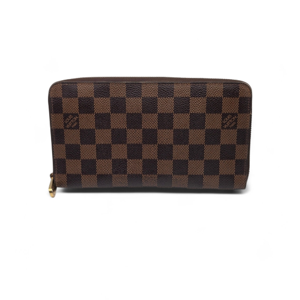 Authentic Louis Vuitton Damier Ebene Zippy Organizer Wallet